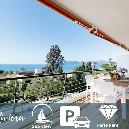 Riviera - Sea View - Clim - 50m - De Standing - Spacieux 180 M2 - Parking Cannes